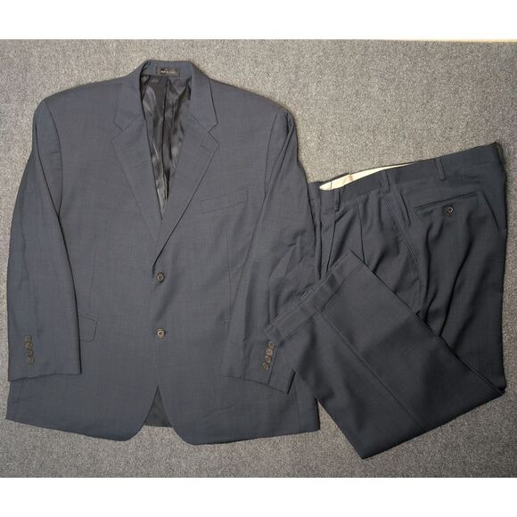 Lauren Ralph Lauren Men's 2 Piece 100% Wool Suit Gray‎ Size 46S 40 Waist 25 Leg